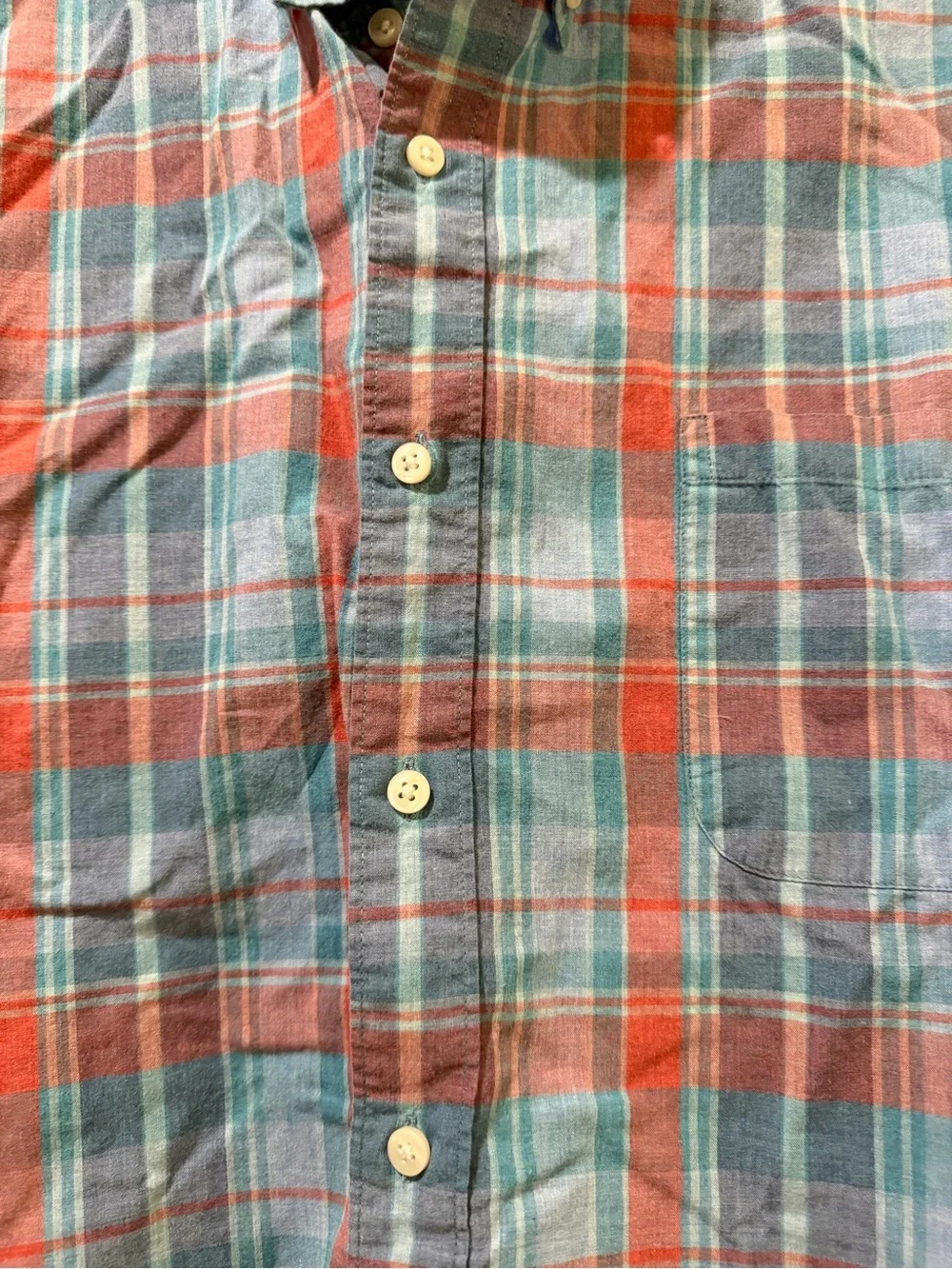 J. Crew Men's Plaid Button-Down Shirt Slim XL